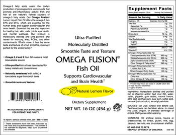 VitaCeutical Labs Omega Fusion Fish Oil Natural Lemon flavor - supplement