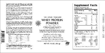 VitaCeutical Labs Whey Protein Powder Natural Vanilla Flavor - supplement