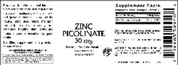 Vitamer Laboratories Zinc Picolinate 30 mg - supplement