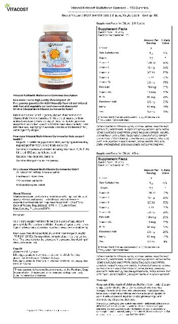 Vitacost KidHealth Multivitamin Gummies - supplement