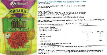 Vitacost Organic Certified Goji 100% Pure Juice - supplement