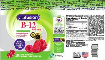 Vitafusion B-12 1000 mcg Natural Raspberry Flavor - supplement