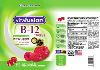 Vitafusion B-12 1000 mcg Natural Raspberry Flavor - supplement