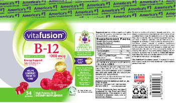 Vitafusion - B-12 1000 Mcg Natural Raspberry Flavor - 54.0 Gummy(ies ...