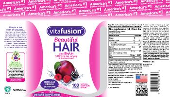 Vitafusion Beautiful Hair Natural Berry Plum Flavor - supplement