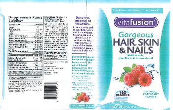 Vitafusion Gorgeous Hair, Skin & Nails Natural Raspberry Flavor - supplement