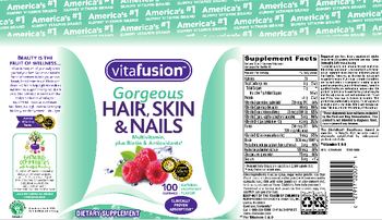 Vitafusion Gorgeous Hair, Skin & Nails Natural Raspberry Flavor - supplement