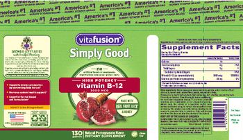 Vitafusion High Potency Vitamin B-12 3000 mcg Natural Pomegranate Flavor - supplement