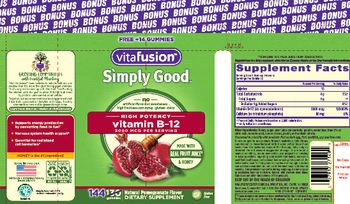 Vitafusion High Potency Vitamin B-12 3000 mcg Natural Pomegranate Flavor - supplement