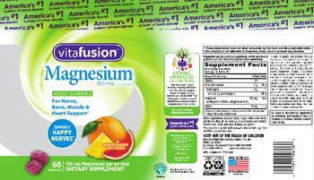 Vitafusion Magnesium 165 mg Adult Gummies Natural Tropical Citrus Flavor - supplement