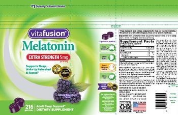Vitafusion Melatonin Extra Strength 5 mg Natural Blackberry Flavor - supplement