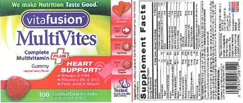 Vitafusion MultiVites Plus Heart Support Natural Berry Flavor - supplement