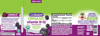 Vitafusion Organic Vitamin B-12 3000 mcg Black Raspberry Flavor - supplement