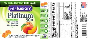 Vitafusion Platinum 50+ Natural Peach Flavor - supplement