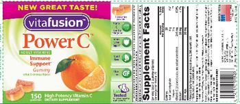 Vitafusion Power C Adult Vitamins Natural Orange Flavor - supplement