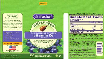 Vitafusion Vitamin D3 3000 IU Natural Blueberry Flavor - supplement