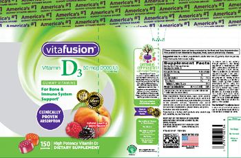 Vitafusion Vitamin D3 50 mcg 2000 IU - supplement