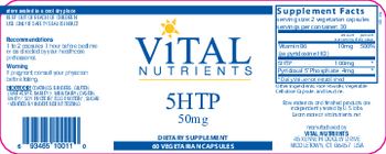 Vital Nutrients 5HTP 50 mg - supplement