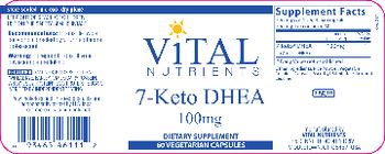 Vital Nutrients 7-Keto DHEA 100 mg - supplement