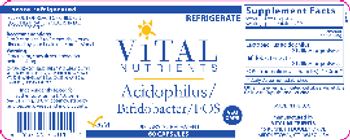 Vital Nutrients Acidophilus/Bifidobacter/FOS - supplement