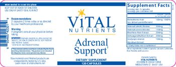 Vital Nutrients Adrenal Support - supplement