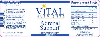 Vital Nutrients Adrenal Support - supplement