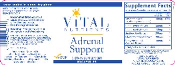 Vital Nutrients Adrenal Support - supplement