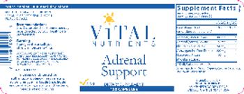 Vital Nutrients Adrenal Support - supplement