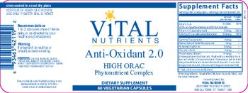 Vital Nutrients Anti-Oxidant 2.0 - supplement