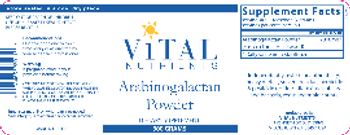 Vital Nutrients Arabinogalactan Powder - supplement