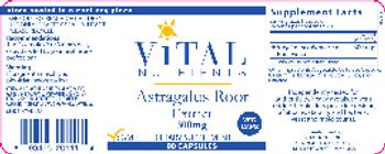 Vital Nutrients Astragalus Root Extract 300 mg - supplement