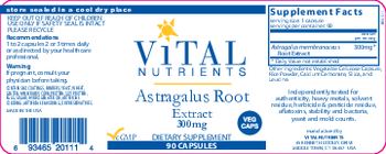 Vital Nutrients Astragalus Root Extract - supplement