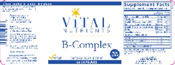 Vital Nutrients B-Complex - supplement