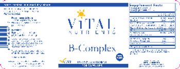 Vital Nutrients B-Complex - supplement