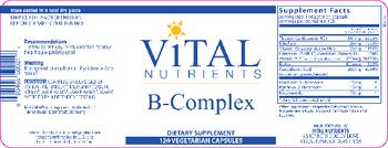 Vital Nutrients B-Complex - supplement