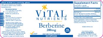 Vital Nutrients Berberine 200 mg - supplement