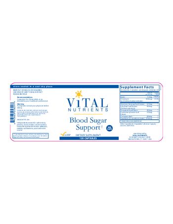 Vital Nutrients Blood Sugar Support - supplement