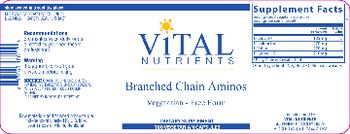 Vital Nutrients Branched Chain Aminos - supplement