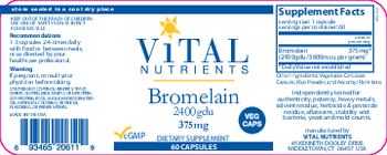 Vital Nutrients Bromelain 375 mg - supplement