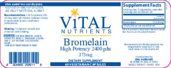 Vital Nutrients Bromelain 375 mg - supplement