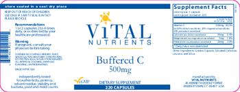 Vital Nutrients Buffered C 500 mg - supplement