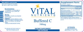 Vital Nutrients Buffered C 500 mg - supplement