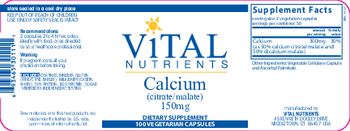 Vital Nutrients Calcium 150 mg - supplement