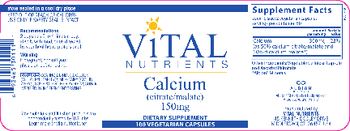 Vital Nutrients Calcium (Citrate/Malate) 150 mg - supplement