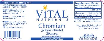 Vital Nutrients Chromium (Polynicotinate) 200 mcg - supplement