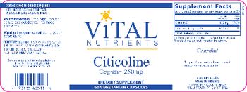 Vital Nutrients Citicoline 250 mg - supplement