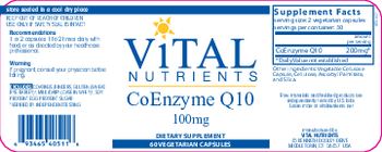 Vital Nutrients CoEnzyme Q10 100 mg - supplement