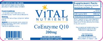 Vital Nutrients Coenzyme Q10 200 mg - supplement