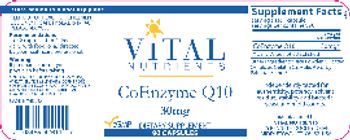 Vital Nutrients CoEnzyme Q10 30 mg - supplement