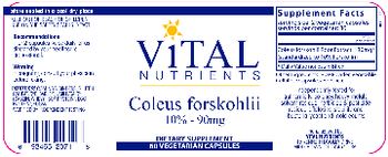 Vital Nutrients Coleus Forskohlii 90 mg - supplement